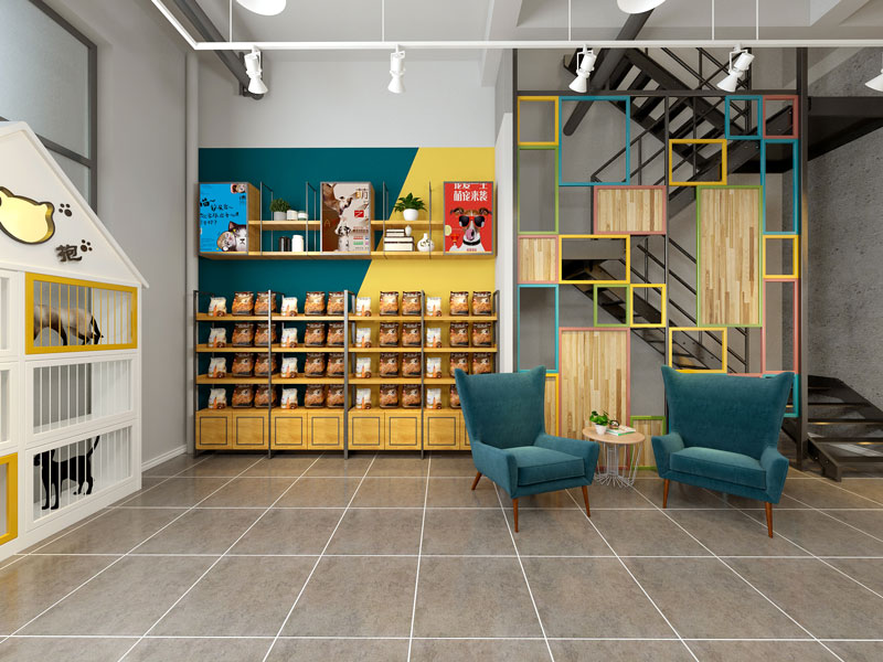 青岛骐骥装修设计工作室宠物店门头设计案例